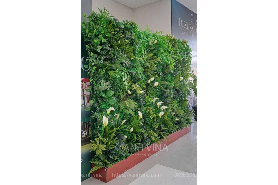 Thi công tường cây giả tại thái nguyên cho Công Ty Bất Động Sản Indochine